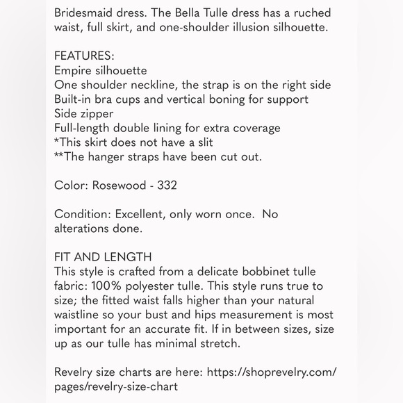 REVELRY Bella dress | Size 2 , Rosewood - 332 - Picture 16 of 16